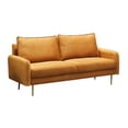 thumbnail image 2 of Hybition Velvet Sofa Modern Couch with Metal Legs for Living Room-Gold, 2 of 9