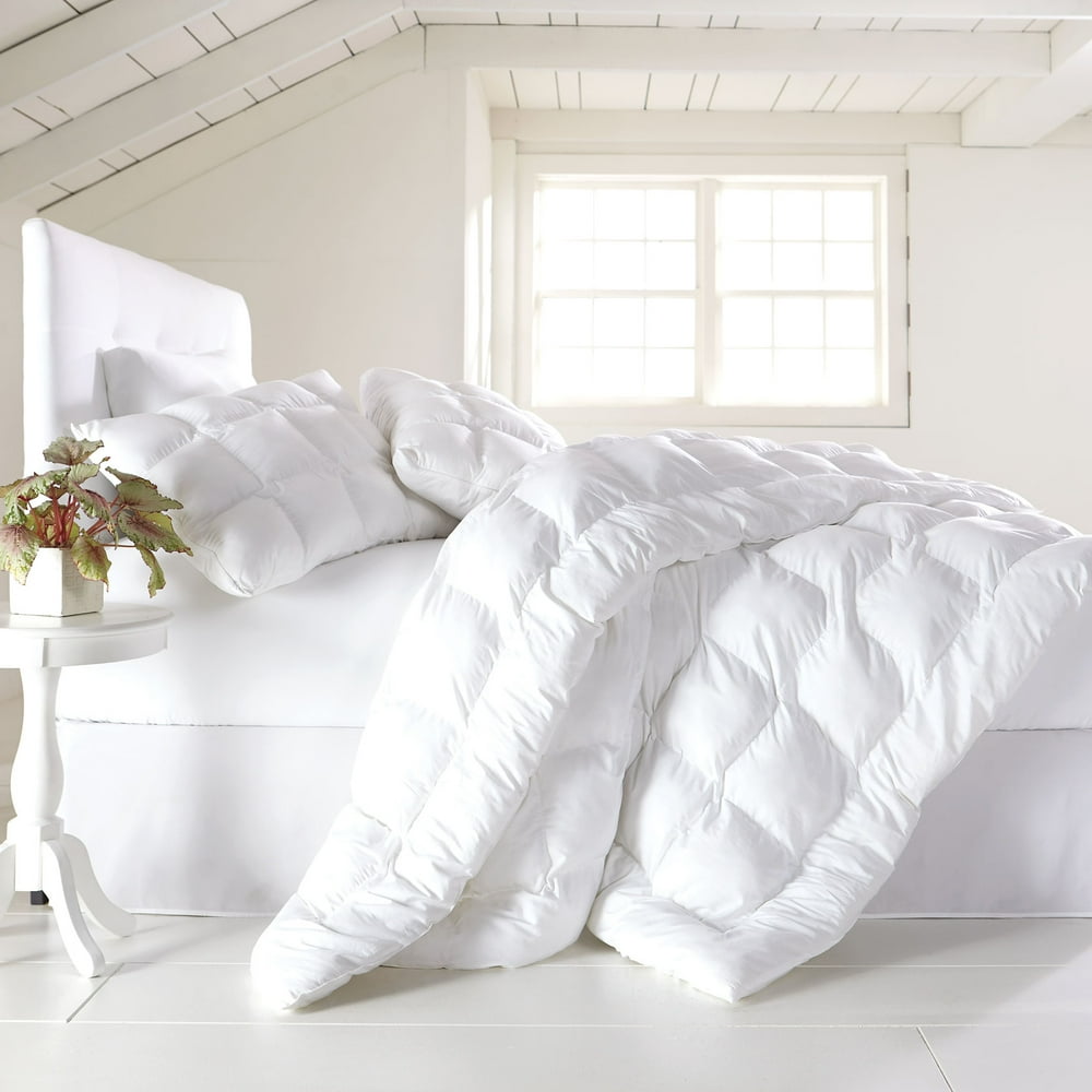BrylaneHome 200Tc Cotton Puff Comforter Full/Queen, White