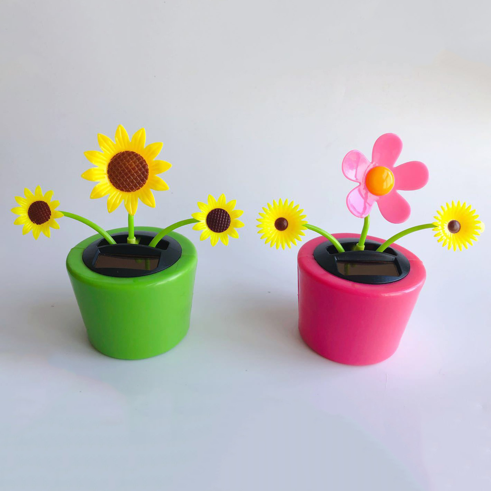 Cute Solar Power Flip Flap Flower Insect for Car Decoration Swing Dancing Flower Eco-Friendly Bobblehead Solar Dancing Flowers in Colorful Pots - image 4 of 8