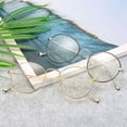 thumbnail image 4 of Gafas planas de metal con luz azul antideslumbrante para hombres y mujeres, gafas universales con montura redonda, se pueden equipar con miopía, 4 of 5