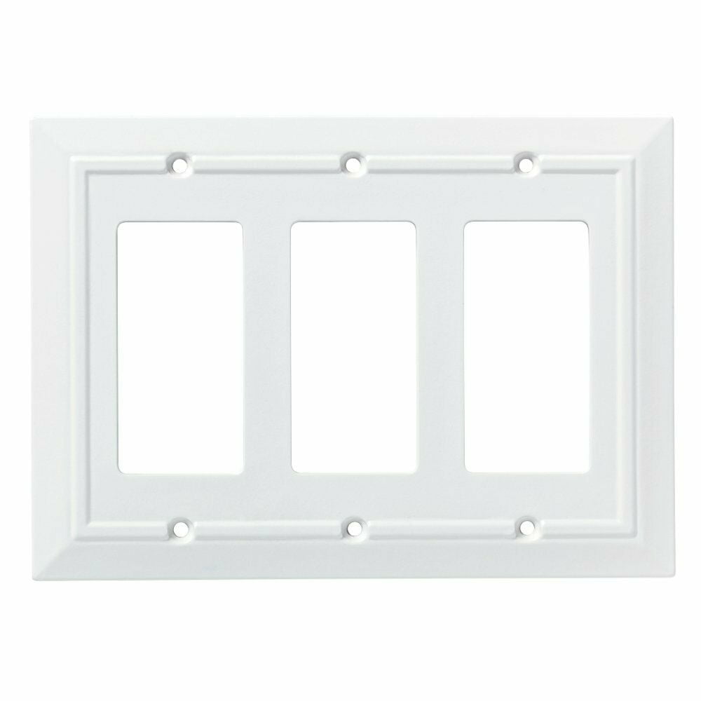 Architectural Pure White 3-Gang Classic Wall Plate