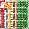 thumbnail image 2 of 24/144 piezas de mini bolas navideñas galvanizadas, adornos colgantes para árbol de Navidad, bolas para decoración del hogar, regalos de Año Nuevo, 2 of 5