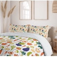 thumbnail image 6 of Ambesonne Garden Duvet Cover Set, Organic Harvest Vegetables, 2-Calking, Orange and Apple Green, 6 of 7