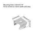 thumbnail image 2 of Unique Bargains Rope Light Mounting Clips Stainless Steel Channel Mounting Holder Accessories for 9.5mm to 12mm LED Strip 50 Pack, 2 of 5