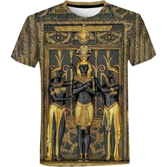 "Xishao Camisetas Manga Corta Mujer Camiseta con Estampado 3D Harajuku Egipcio Streetwear Camiseta Hombres Mujeres Moda Casual Manga Corta Cool tee Tops" Xishao ropa
