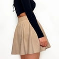 thumbnail image 4 of Falda corta de talle alto con cierre de botones para mujer, 4 of 5