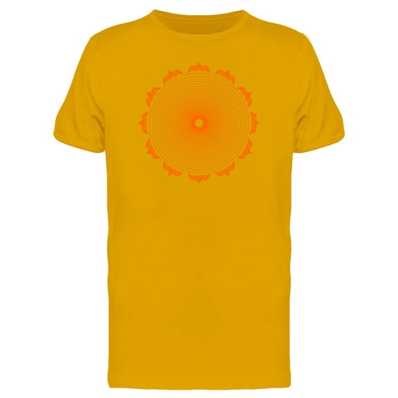 Orange Sacred Circle Mandala Tee Men's -Image by Shutterstock