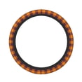 thumbnail image 2 of Goofa Fall Buffalo Plaid Pattern Elastic Stretch Steering Wheel Cover,Universal 15 inch, Microfiber Breathable Ice Silk, Anti-Slip, Odorless, Easy Carry, 2 of 8