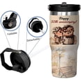 thumbnail image 3 of 50th Wedding Anniversary Cup with Handle and Straw, 30 Oz Golden Wedding Tumbler Stainless Steel 50th Gifts Anniversary, Valentine Mug 50th Gift Anniversary for Couple, Parents, Friends, 3 of 6