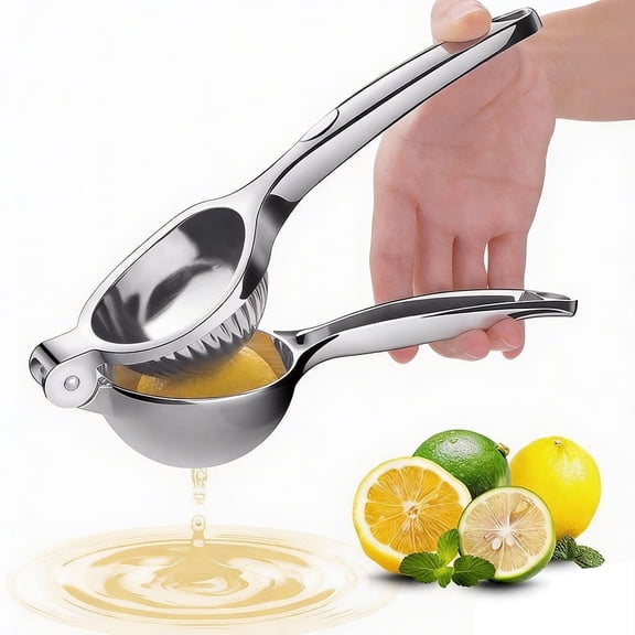XMZHOU Lemon Squeezer Manual Portable Juicer Stainless Steel Hand Press Durable Citrus Juicer Easy Squeeze&Quick Clean