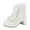 White, variant on Kawaii Ankle Boots for Women Goth Lolita Platform Booties Lace up Cute Dress Shoes