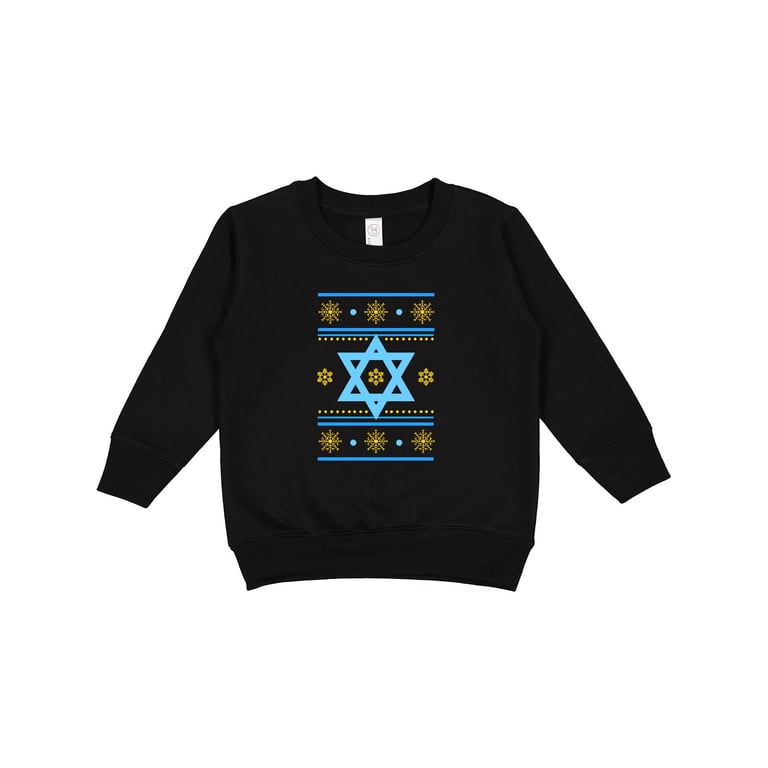 Hanukkah Ugly Sweater Style Toddler Sweatshirt photo 1