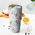 thumbnail image 3 of 30oz White Christmas Snowman Pattern Tumblers Stainless Steel Tumbler with Lid and Straw,Vacuum Insulated Double Wall Travel Tumbler Cups Mug with Cleaning Brush for Coffee,Tea, 3 of 7