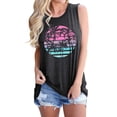 thumbnail image 3 of YI XIANG RAN Summer Beach Tank Shirts Women Palm Trees Sunset Beach Tank Top Tropical Hawaiian Vacation Sleeveless Shirt, 3 of 6