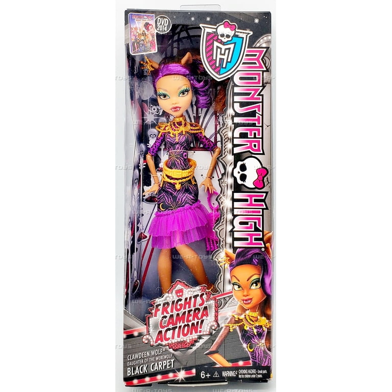 Monster High Frights, Camera, Action! Clawdeen Wolf Doll, Purple