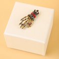 thumbnail image 1 of Vintage Style Skeleton Skull Palm Shape Alloy Brooch Punk Style Gothic Brooch Pin Halloween Decoration, 1 of 4