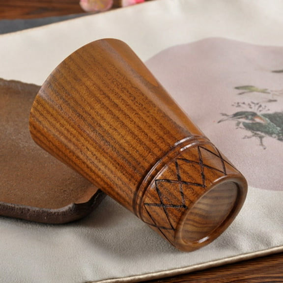 Water Cup, Tswift Milk Wooden Cup Coffee Tea Beer Mug Wood Handmade Natural Juice Color Log Glass&Bottle Glass Straws Glass Water Bottles Tumbler Cups Coffee Cups Glass Water Bottle Water Cups
