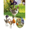 thumbnail image 6 of 2025 New Metal Halloween Skeleton Riding Chicken Stake, Whimsical Spooky Outdoor Decor | Garden, Yard, Lawn Halloween Decoration,C,1PC, 6 of 6