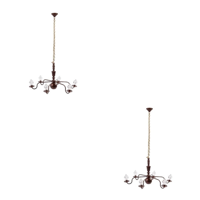 Inteprter Luz de techo en miniatura Escalada Realista Mini Candelabro de arena Juguete Accesorio de iluminación para sala de estar Dormitorio Type2 NO2 Inteprter CBP232514