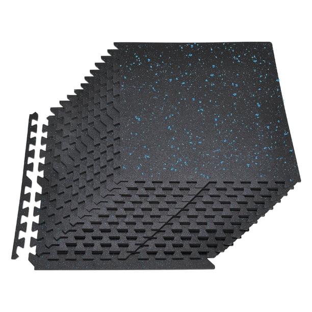 Tapete de ejercicios tipo puzle VEVOR, 24 piezas, tapetes para equipos de fitness, 61 x 61 x 1,4 cm, juego de tapetes de espuma EVA de alta densidad, baldosas de goma suave entrelazadas