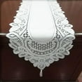 thumbnail image 4 of adviicd Lace Table Flag Piano Frame Shoe Cabinet Tea Table Mat Dust Proof Cloth Table Towel Holiday Table Flag White And Red, 4 of 5