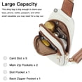 thumbnail image 3 of Bolso Bandolera Telena Riñonera de Cuero Beige Marrón, 3 of 7