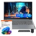 thumbnail image 1 of Lenovo IdeaPad Slim 3 15.6" FHD Display Laptop, 16GB RAM, 1.16TB Storage (1TB SSD + 160GB Docking Station Set), AMD Ryzen 5 5625U, AMD Radeon Graphics, Win 11 Pro, Grey, 1 of 9