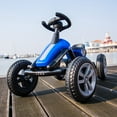 thumbnail image 3 of Costway SPEED Kids Pedal Powered Ride on Racer Car 4 Whee Blue, 3 of 8