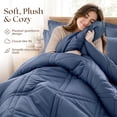thumbnail image 3 of Lipa Queen Comforter Set,7-Piece Bed in a Bag,All Season Bedding Set,Comforter,Flat Sheet,Fitted Sheet,Pillowcases and Shams,Dusty Blue, 3 of 9