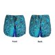 thumbnail image 3 of Balery Beautiful Blue Peacock Pantalones cortos deportivos para mujer con forro y dos bolsillos, elásticos, para entrenamiento, gimnasio, yoga-XX-Large, 3 of 7