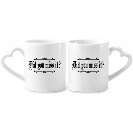 

Miss Something Game Art Deco Fashion Couple Porcelain Mug Set Cerac Lover Cup Heart Handle