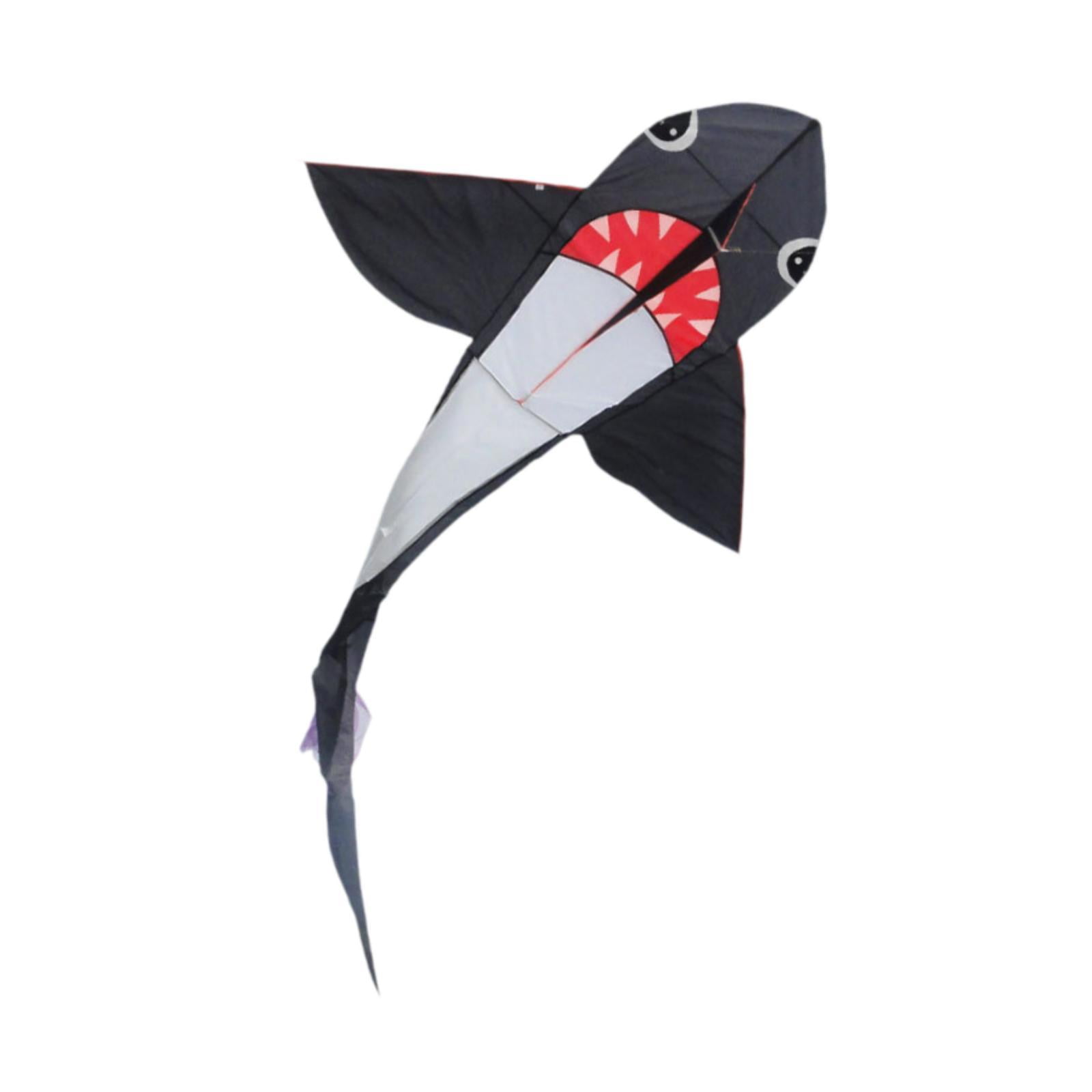 harayaa Shark Shaped Kite Colorful Relaxing Activity Easy Control Game Large Size Flying