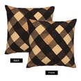thumbnail image 4 of Multi-Size Linen Sofa Pillow Cover Invisible Zipper Open And Close Strong Use For Sofa Chair Garden Sofa Car Argyle Plaid Brown_2 18"X18", 4 of 8