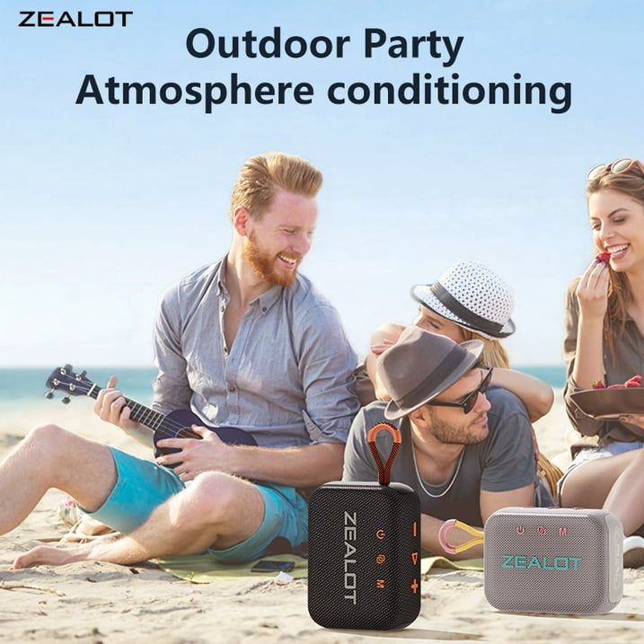 ZEALOT S75, Portable Bluetooth Speaker Powerful Crystal Clear Sound, IPX6 Waterproof, All Day Playtime, AUX&TF-Card Input, Bluetooth 5.3, TWS Paring, Small Wireless Speaker for Outdoor, Gift Ideas