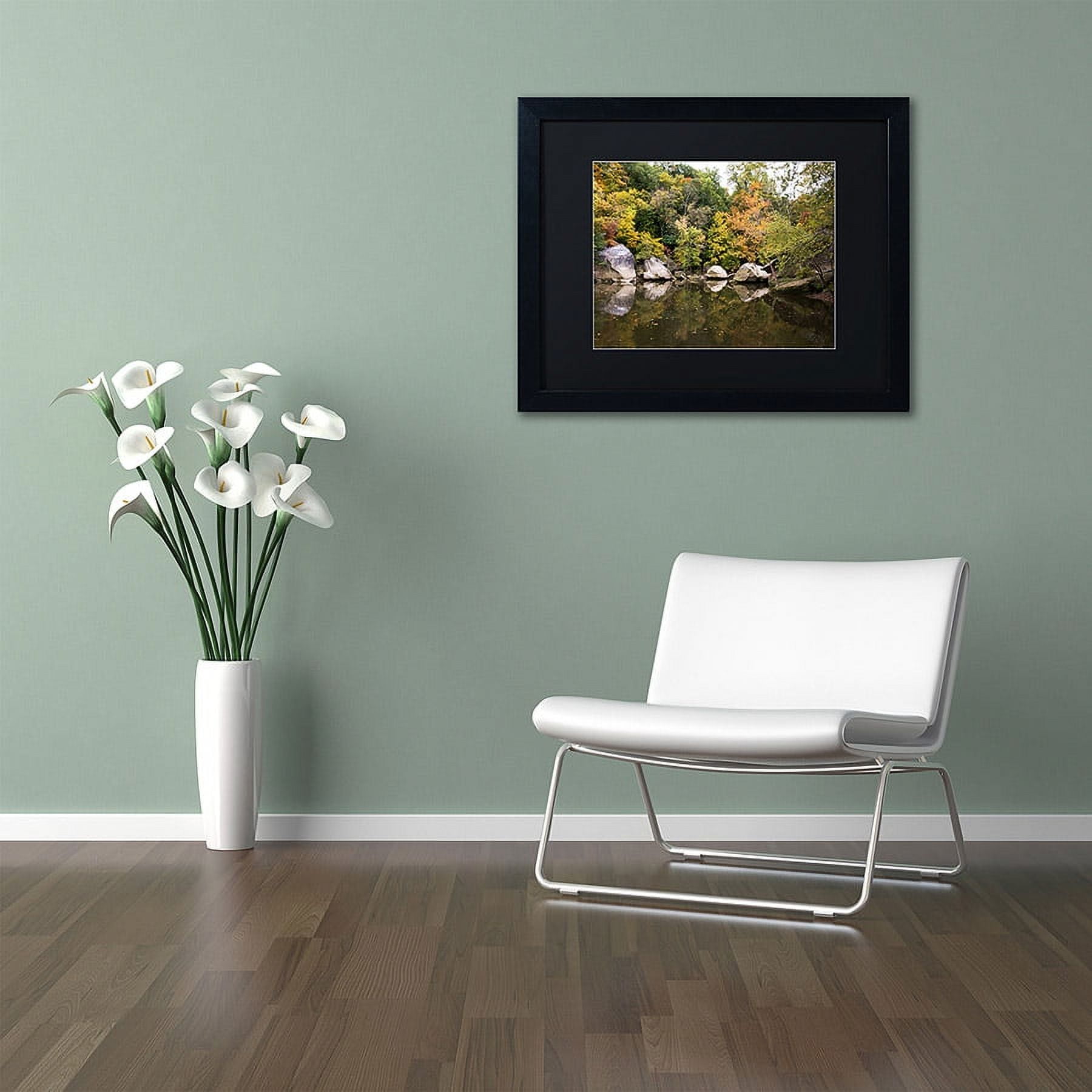 Trademark Fine Art "Graffiti Fall" Canvas Art by Kurt Shaffer, Black Matte, Black Frame