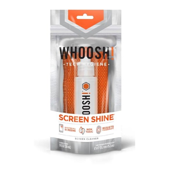 Limpiador de pantalla WHOOSH! Screen Shine Go de 30 ml con paño de microfibra
