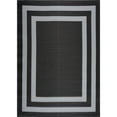 thumbnail image 4 of Outdoor Rug - Folded Design - Recycled Plastic Mat for Patio, Camping, Beach, Balcony, Porch, Deck - Weather, Water, Stain, Lightweight, Fade and UV Resistant - Paris- Black & Gray, 4 of 5
