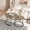 Brown, variant on YWEN Small Round Nesting Coffee Table Set of 2 for Living Room, 27.56 inch Wood Grain Faux Marble Modern Stacking Circle Coffee Table Side Table End Table with Metal Frame for Bedroom