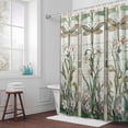 thumbnail image 5 of Dragonfly Fabric Shower Curtain Teal Leaves Floral Washable Shower Curtains for Bathroom, Waterproof Bath Curtain with Hooks Home Decor 72x72in, 5 of 8