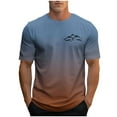 thumbnail image 2 of Zynviq Shirt for Men Active Fit Short Sleeve Sport Gradient Crew Neck Graphic Tees Mens Tops XXXL, 2 of 4