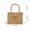Khaki, variant on Handwoven Rattan Bag for Women, Vintage Rope Woven Box Handbag with Detachable Chain Strap – Mini Straw-Textured Tote Purse, Summer Crossbody Bag for Beach & Vacation,Khaki