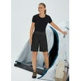 thumbnail image 6 of BALEAF Women's Hiking Long Shorts 11" Quick Dry Bermuda Cargo for Curvy Lightweight Pockets Black L, 6 of 7