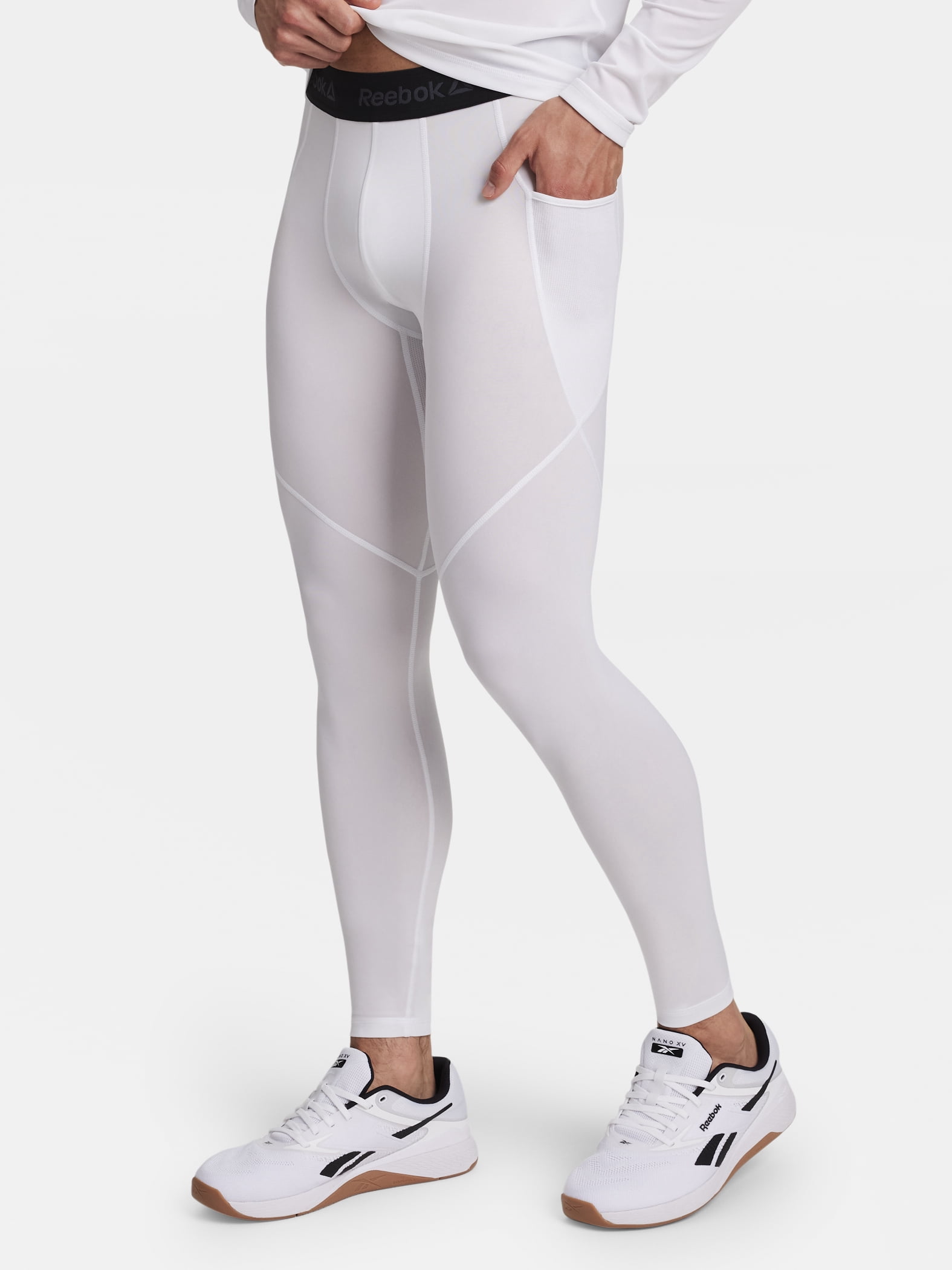 Reebok Men's and Big Men's Kinetic Compression Leggings, Sizes XS-5XL