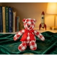 thumbnail image 2 of Oso de Peluche Fredo 40 cm Artesanal Cuadros - Hecho en México, 2 of 4