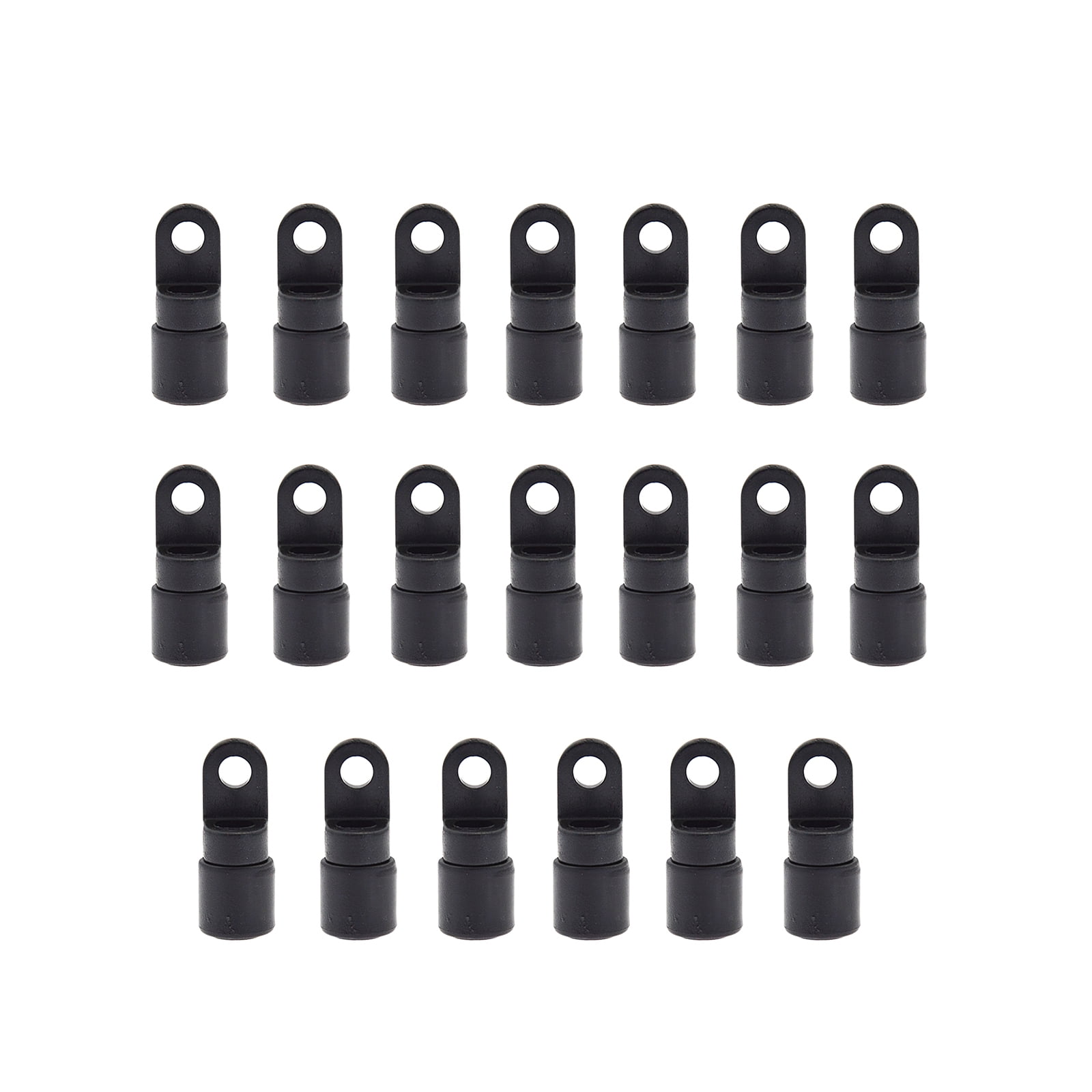 20Pcs 6mm Plastic Snap Hook Buckle Cord End Lock for Elastic Rope Fixed Clips