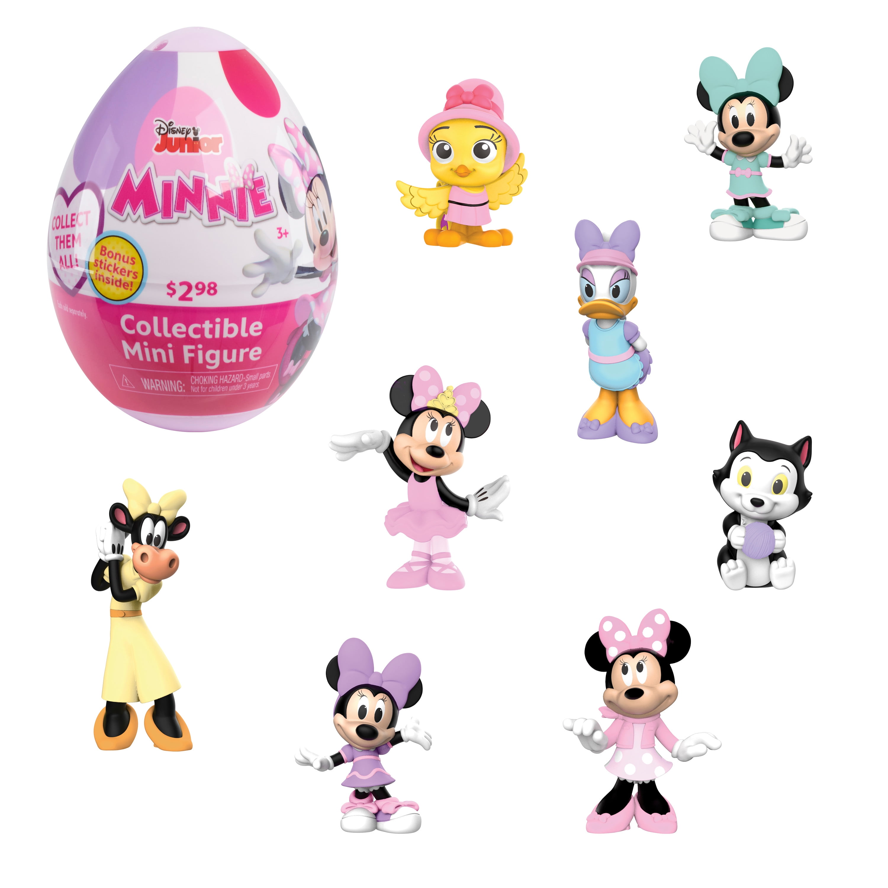 NEW DISNEY MICKEY or MINNIE MOUSE FILLABLE PLASTIC EASTER EGG CONTAINERS 3 PK 
