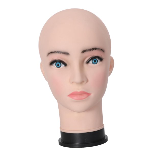 Cabeza de maniquí femenina, cabeza de maniquí, modelo de exhibición para pelucas, gorras, sombreros y maquillaje. blanco