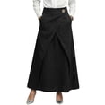 thumbnail image 2 of Maxi Wrap Skirts for Women Summer Elastic High Waisted Casual A Line Long Linen Skirt with Pockets, 2 of 7