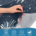 thumbnail image 3 of Yayeee Kitchen Curtains Tier Pair Light Filtering 27"x24" Rod Pocket Short Cafe Window Panel, Starry Fireworks Pattern, 3 of 7