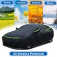 thumbnail image 4 of For Toyota Yaris Car Cover Thickened Soft PEVA&Cotton Waterproof Full Exterior Cover Outdoor Rain Snow UV Protection All Weather Black, 4 of 9